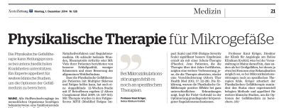 Ärztezeitung 1 Dezember 2014